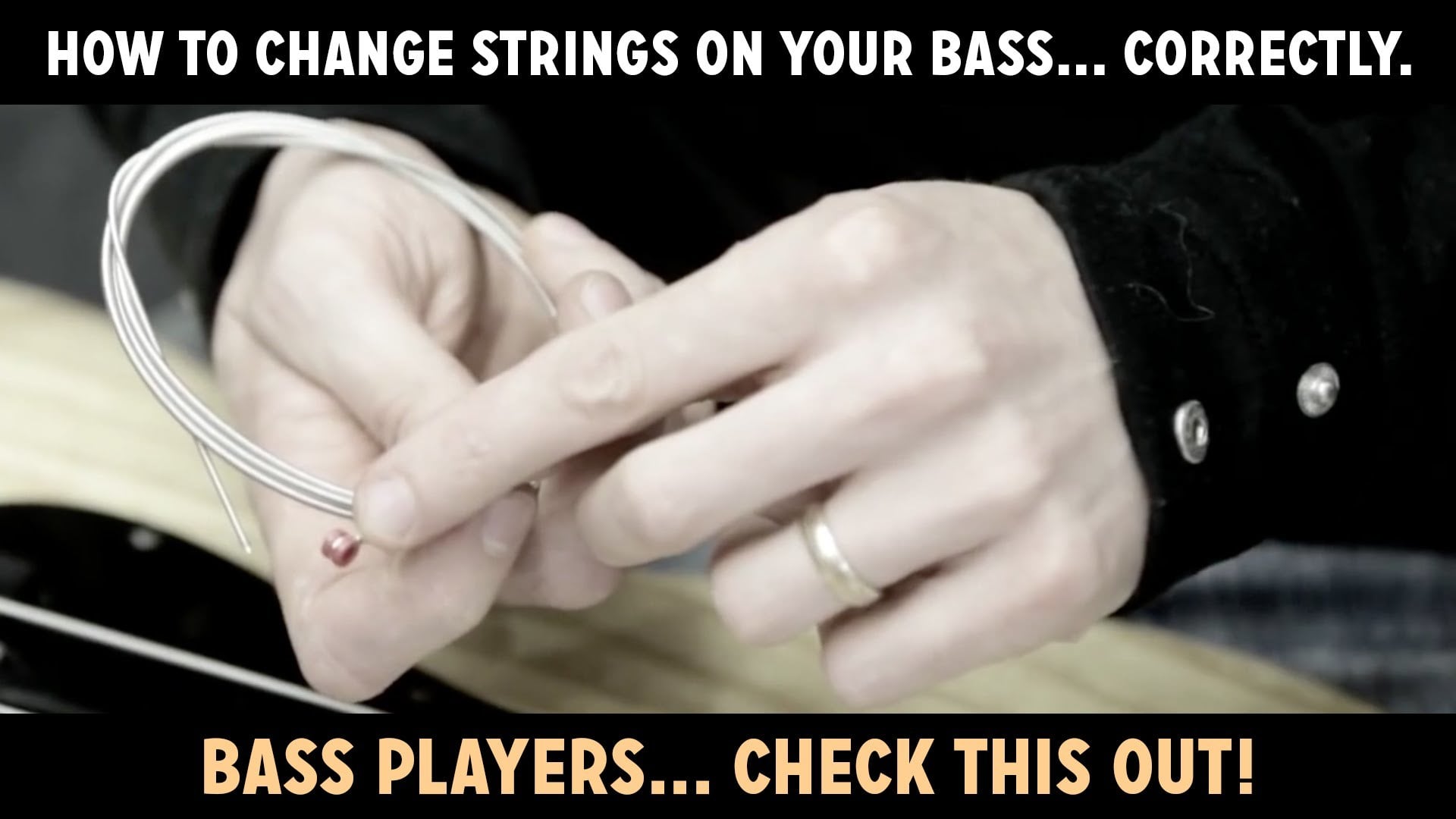 How to Change Bass Strings - Correctly. Watch this! (L#96)